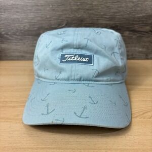 Titleist Hat Cap Strap Back Womens Blue Golf Golfing Charleston Prints‎ Anchors